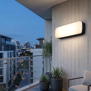 Plafoniera LED 12W Exterior Dreptunghiulara Neagra