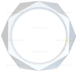 Plafoniera LED 24W Alb Aplicat Diamond