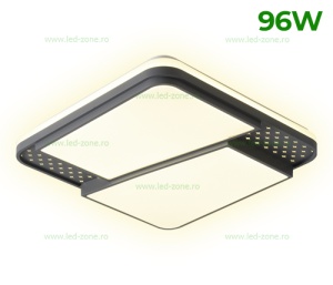 Plafoniera LED 96W Patrata 3 Functii cu Telecomanda LZ1129