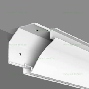 Profil Aluminiu Aplicat 90 Grade Iluminare Dubla 3M 9.6MM