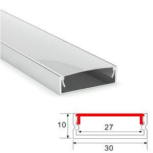 Profil Aluminiu Aplicat Dispersor Mat 2M 27MM - Img 4