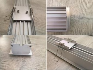 Profil Aluminiu Incastrat Dispersor Mat 2M 38MM