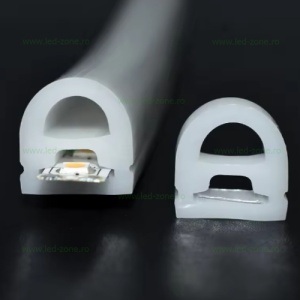Profil Flexibil Aplicat Silicon Mat Semirotund 15x15mm - Img 2