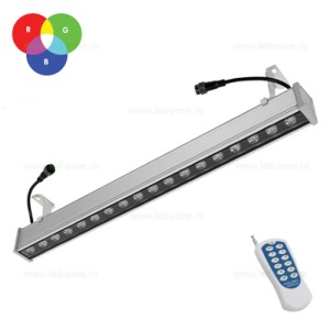 Proiector LED 36W 220V Liniar 100cm RGB Telecomanda Premium - Img 1