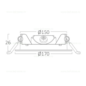 Spot LED 12W Rotund Incastrat Dimabil CCT IP40 - Img 6