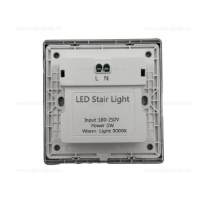 Spot LED 1W Patrat Argintiu Trepte Senzor LZ5550 - Img 2