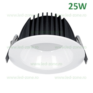 Spot LED 25W Rotund LZ01 Negru-Alb Emergenta - Img 1