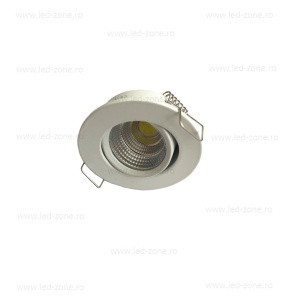 Spot LED 3W Mini COB Rotund Mobil Alb