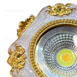 Spot LED 6W Patrat Roz cu Auriu 3 Functii LZ602