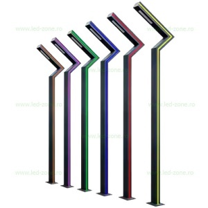 Stalp Iluminat LED 30W + 20W Ornamental RGB cu Telecomanda 3.5M