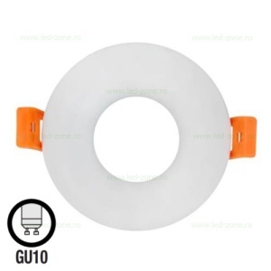 Suport Incastrat 1 Bec Spot LED GU10 Rotund Alb KARANFIL - Img 2