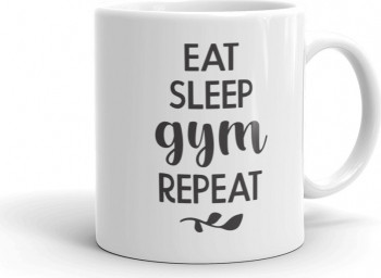 Cana personalizata Eat Sleep Gym Repeat