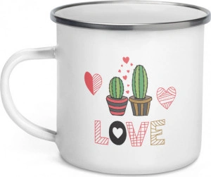 Cana metalica emailata personalizata Cactus Love - Img 3