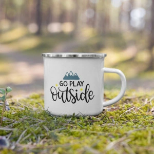 Cana metalica emailata personalizata Go Play Outside - Img 4
