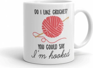 Cana personalizata Do I like crochet You could say Im hooked
