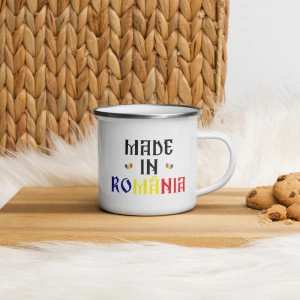 Cană personalizată metalică emailată Made in Romania