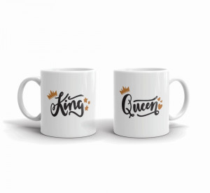 Set 2 cani personalizate King and Queen - Img 4