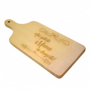 Tocator lemn clasic personalizat Aici gateste mama cu dragoste - Img 3