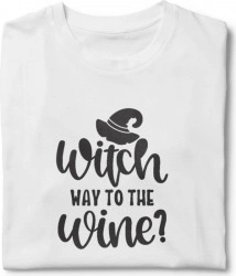 Tricou unisex personalizat Witch Way to the Wine