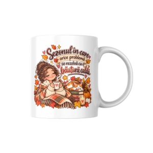 Cana personalizata Sezonul in care orice problema se rezolva cu o bautura calda