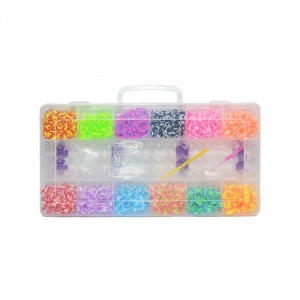 Set Creativ Elastice, 2400 Piese/Cutie, bratari colorate - Img 2