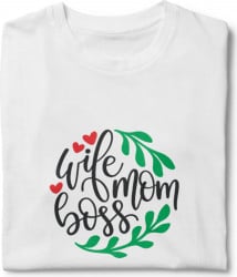 Tricou unisex personalizat Wife Mom Boss