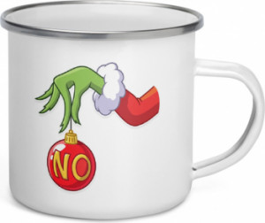 Cana metalica emailata personalizata Grinch NO