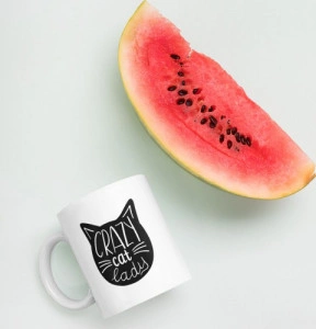 Cana personalizata Crazy cat lady - Img 3