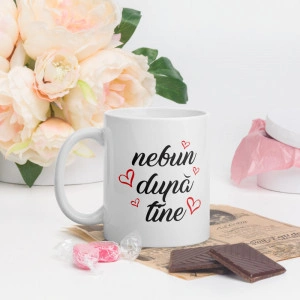 Cana personalizata Nebun dupa tine