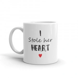 Set 2 cani personalizate I stole her heart so I m stealing his last name - Img 2