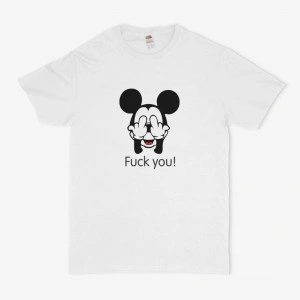 Tricou unisex personalizat Mickey Fuck you