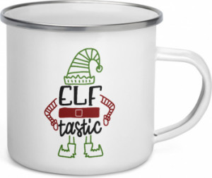 Cana metalica emailata personalizata Elftastic