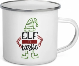 Cana metalica emailata personalizata Elftastic