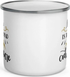 Cana metalica emailata personalizata Life is the grand adventure - Img 2