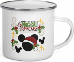 Cana metalica emailata personalizata Magical Christmas