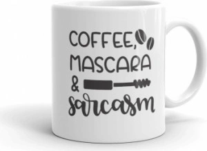 Cana personalizata Coffee Mascara and Sarcasm