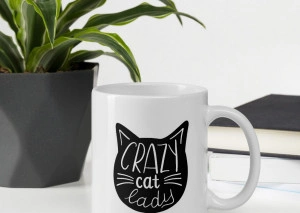 Cana personalizata Crazy cat lady - Img 4