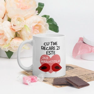 Cana personalizata Cu tine fiecare zi este Ziua Indragostitilor