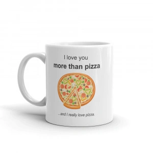 Cana personalizata I love you more than pizza - Img 2
