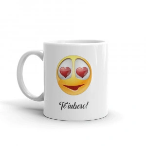 Cana personalizata Te Iubesc emoji - Img 2