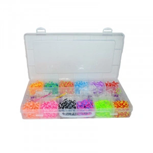 Set Creativ Elastice, 2400 Piese/Cutie, bratari colorate