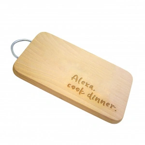 Tocator lemn maner metal personalizat Alexa cook dinner - Img 2