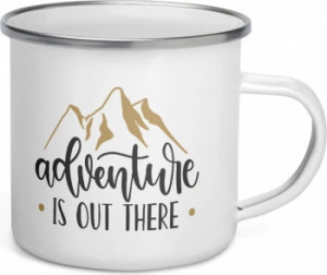 Cana metalica emailata personalizata Adventure Is Out There 2