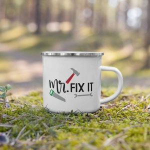 Cana metalica emailata personalizata Mr fix it - Img 4