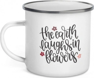 Cana metalica emailata personalizata The Earth Laughs In Flowers - Img 3