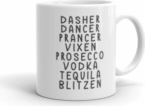 Cana personalizata Dasher Dancer Prancer Vixen Prosecco Vodka Tequila Blitzen