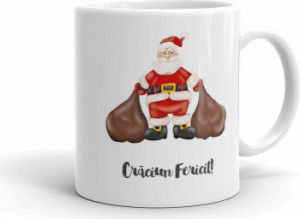 Cana personalizata Mos Craciun Fericit