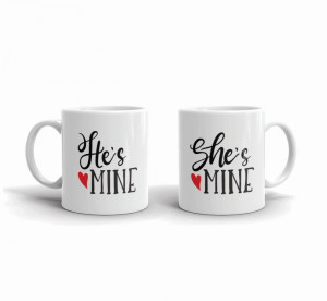 Set 2 cani personalizate He s mine She s mine - Img 4