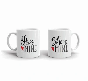 Set 2 cani personalizate He s mine She s mine - Img 4