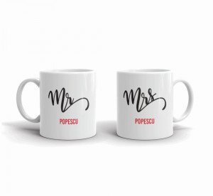 Set 2 cani personalizate Mr and Mrs - Img 4